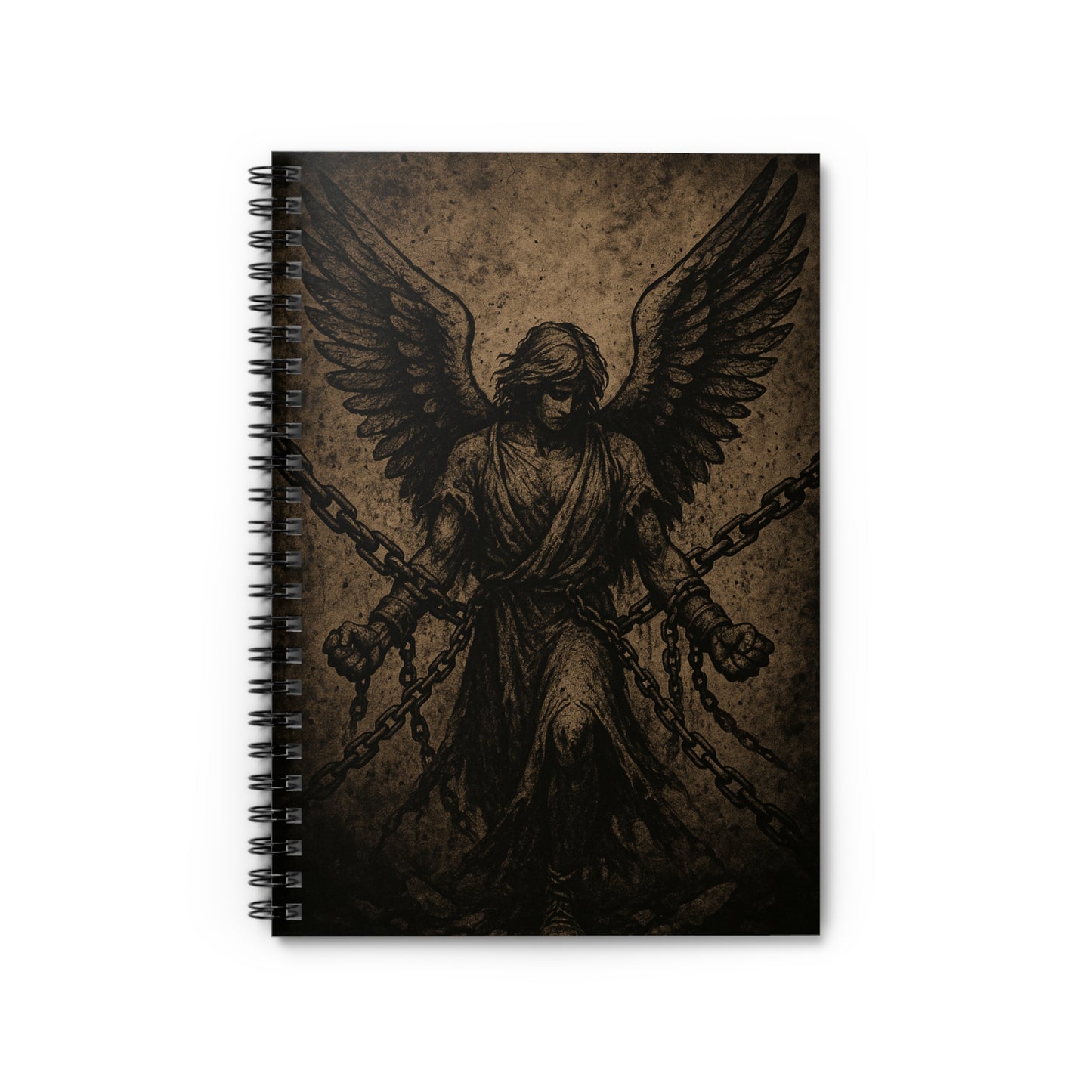 Dark Angel Spiral Notebook | Gothic Journal, Gift for Writers, Creative Notebook, Unique Stationery