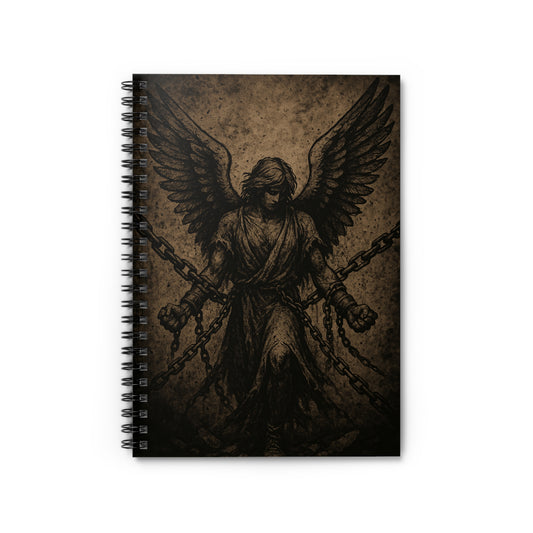 Dark Angel Spiral Notebook | Gothic Journal, Gift for Writers, Creative Notebook, Unique Stationery