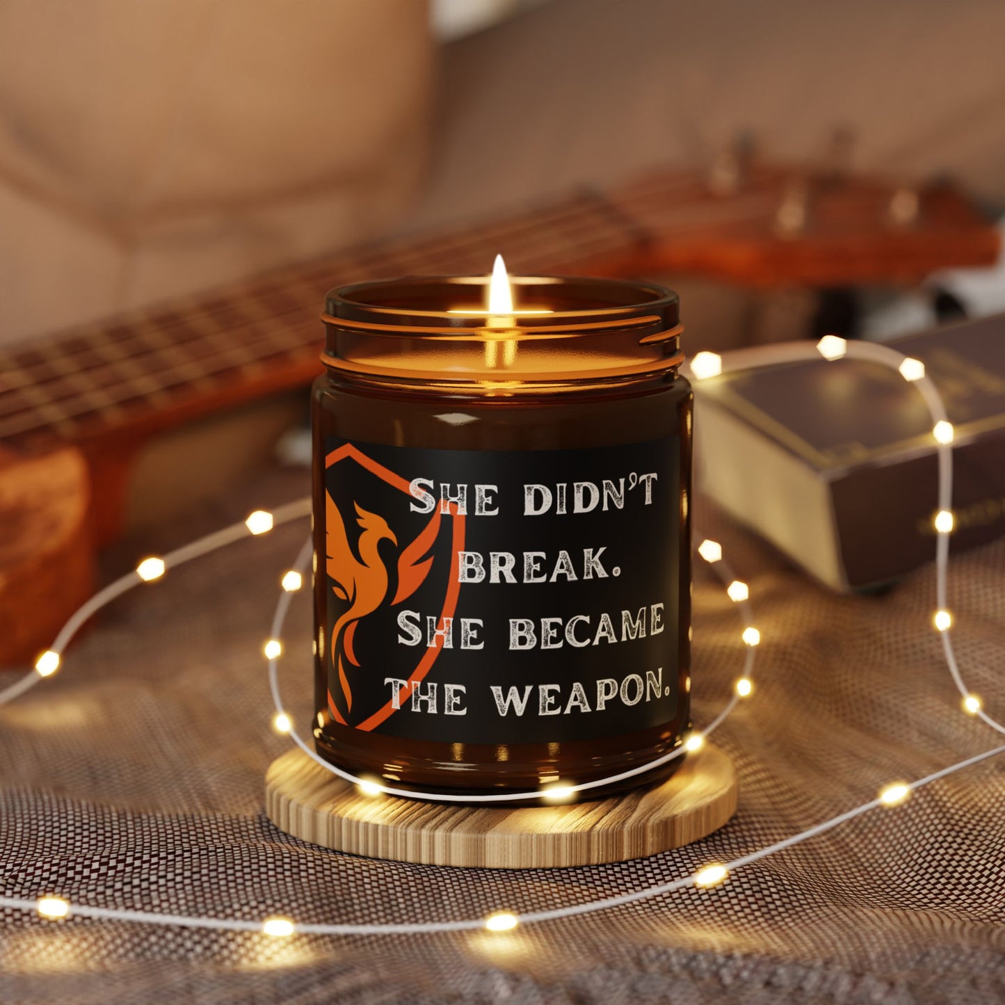 She Didn’t Break Empowering Scented Soy Candle | Motivational Decor, Perfect Gift for Her, Home Fragrance, Self-Care, Relaxation
